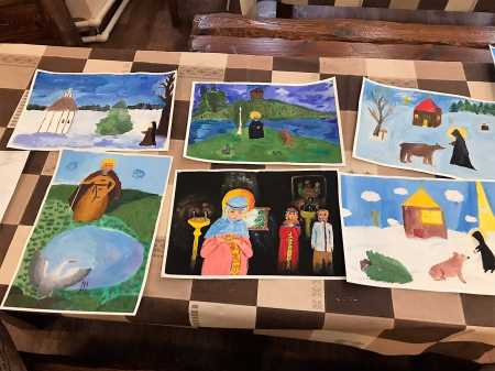 В Воскресной школе храма состоялись занятия по созданию рисунка в рамках проведения конкурса детского творчества "Красота Божьего мира"