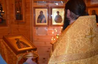 Освящение иконы Святого Димитрия Донского